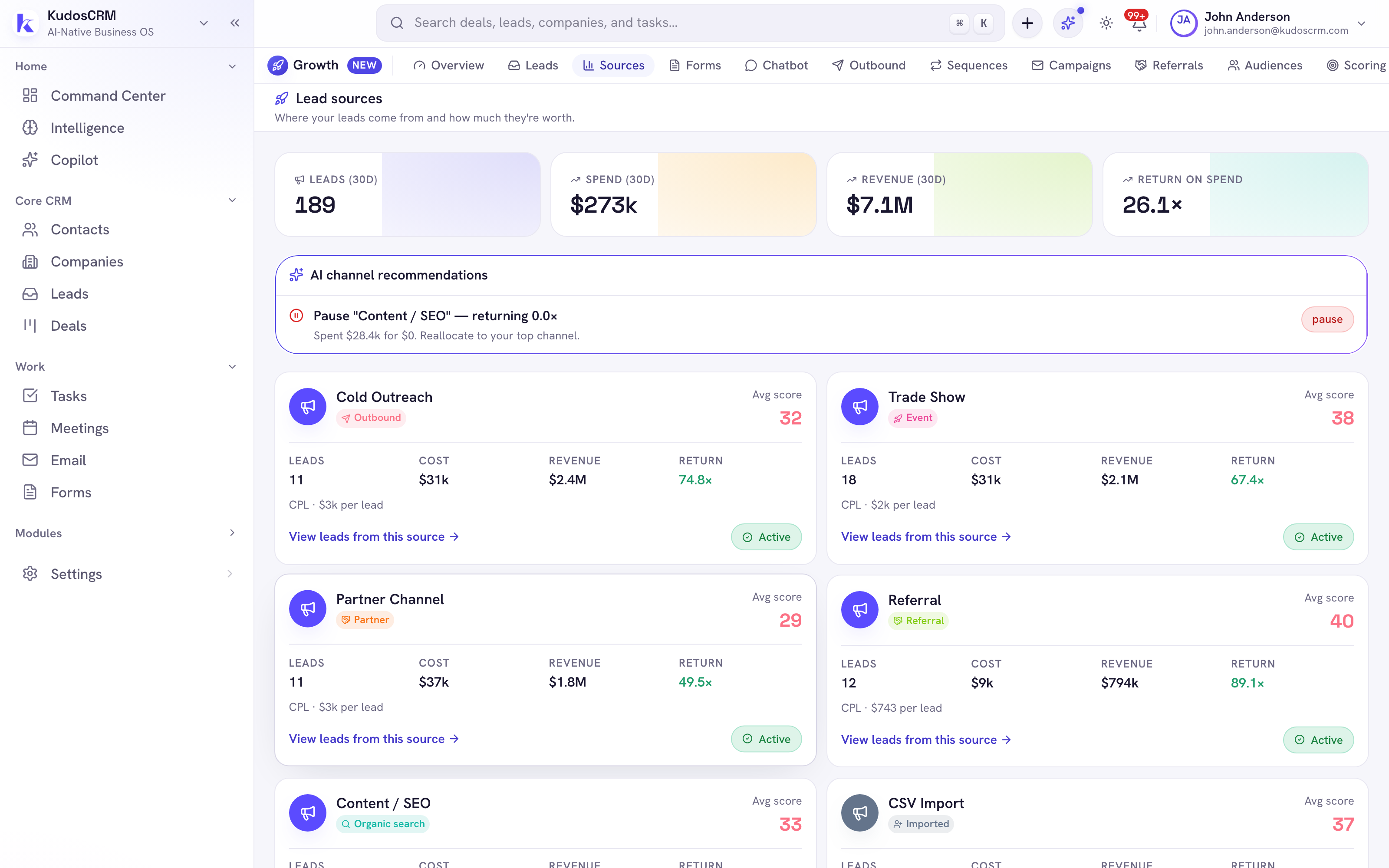 Source Attribution in KudosCRM